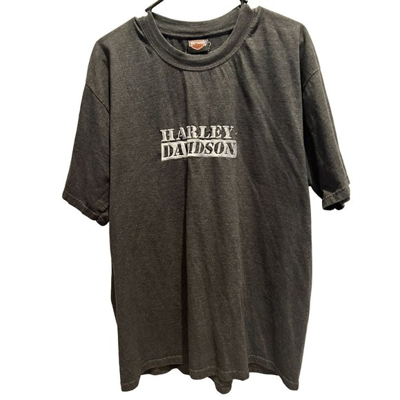 Harley Davidson Motorcycles Large‎ Gray T-Shirt, Tee Cotton Blend Short Sleeve - Picture 1 of 6